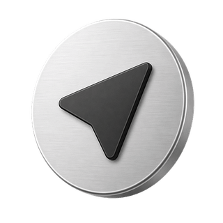 Decorative contact us page graphic featuring a 3D send arrow icon