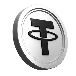 USDT Tether coin illustration in the platform's information section